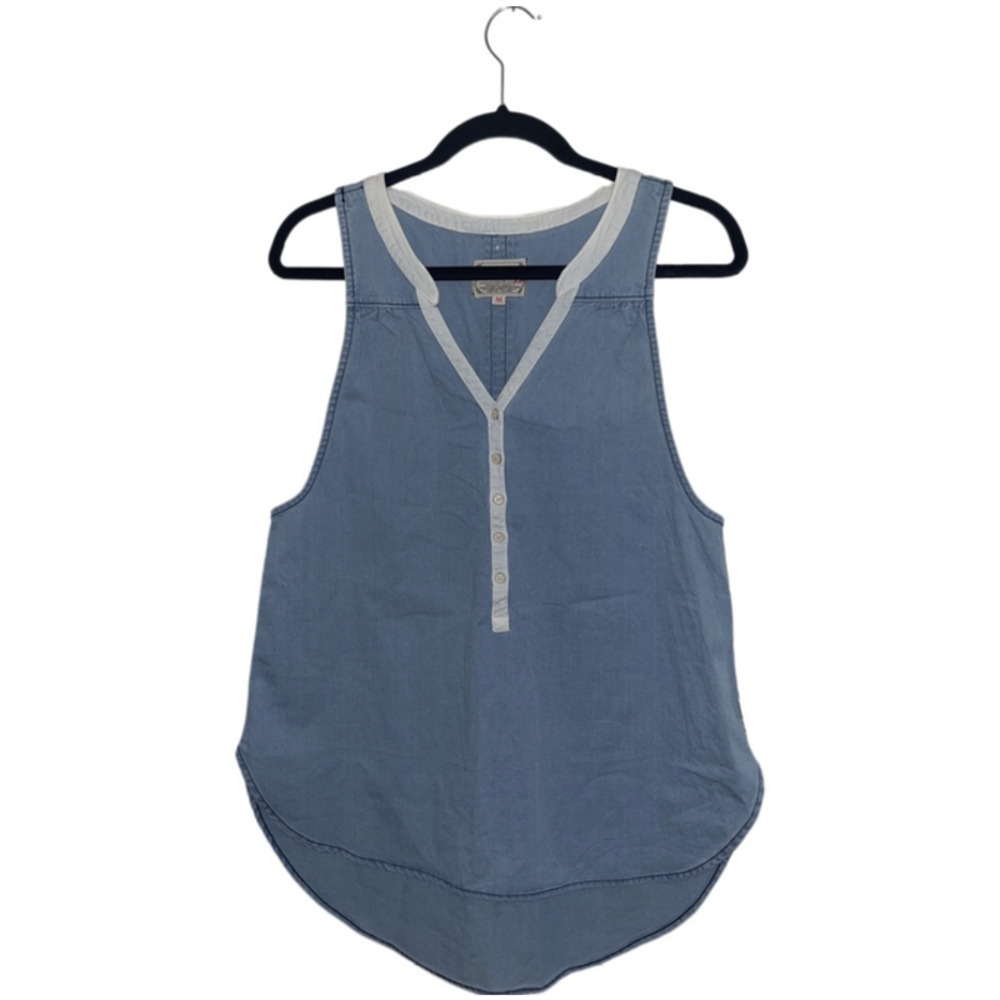 Burton Waterbury Chennai Chambray Tank top Women's size medium blue